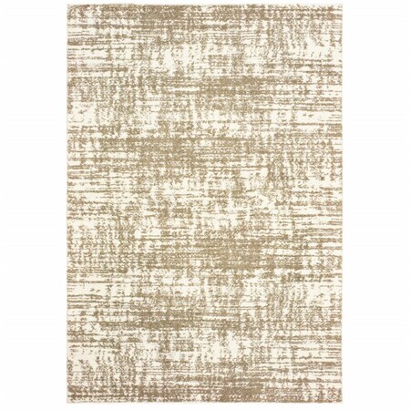 Palacedesigns 2 x 3 ft. Ivory & Gray Abstract Strokes Scatter Area Rug PA3104808